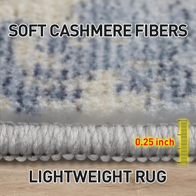 2'6''x8' Runner Rugs Washable Rug: Modern Abstract Hallway Runner Rug Indoor - Image 7