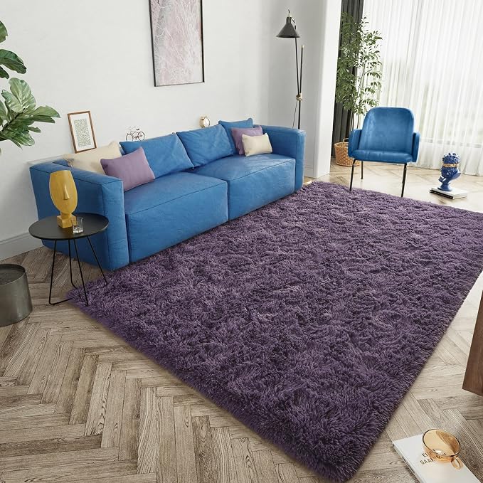 LOCHAS Ultra Soft Indoor Modern Area Rugs Fluffy Living Room Carpets - Image 3