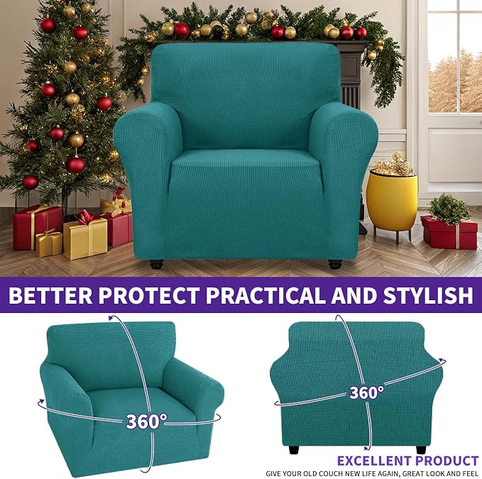 ZNSAYOTX Super Stretch Chair Slipcover Universal Sofa Chair Covers - Image 2