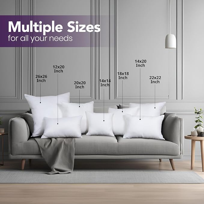 Utopia Bedding 18x18 Pillow Inserts, Sofa & Couch – Soft, Supportive & Fluffy - Image 2