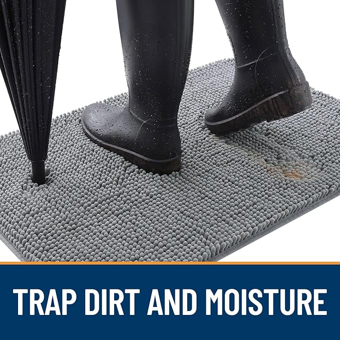 OLANLY Dog Door Mat for Muddy Paws 50x30, Absorbs Moisture and Dirt, Absorbent - Image 2
