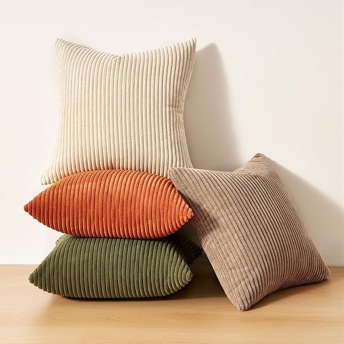 Topfinel Rust and Olive Green Velvet Throw Pillow Covers 24x24 Sofa Pillow - Image 7
