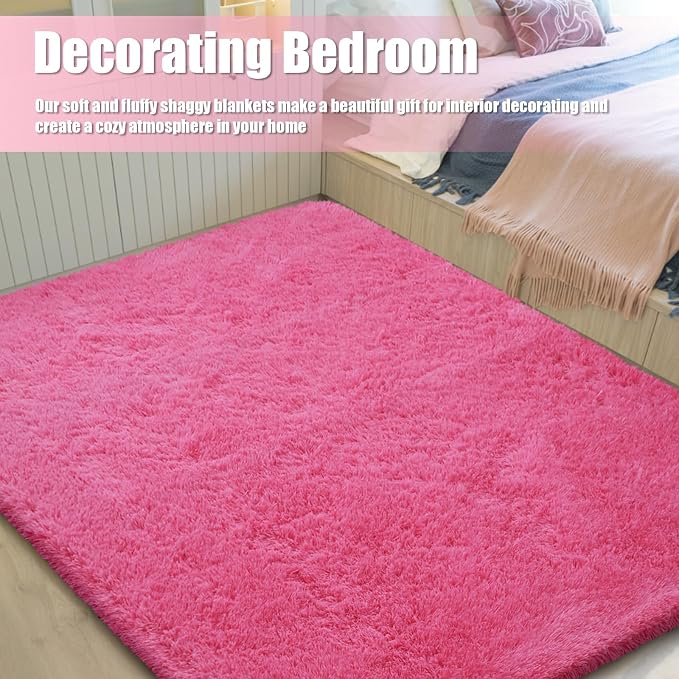 Shag Area Rug for Bedroom 4x6, Fluffy Area Rugs for Living Room, Soft Fuzzy Rug - Image 7