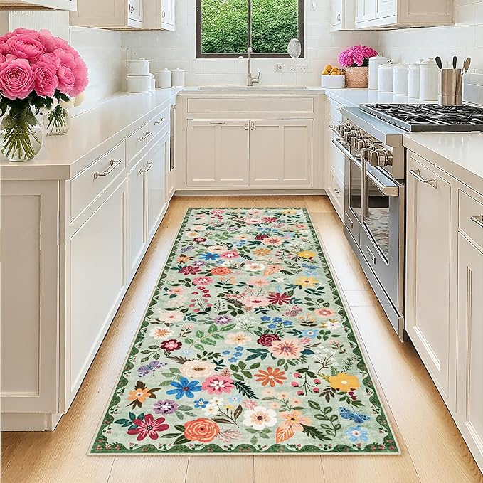 Runner Rug for Entryway: 2x6 Kitchen Rugs Non Slip Washable Ultra-Thin Soft by PLHXFRSoftAreaRugs
