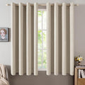 MIULEE Linen Curtains for Bedroom 100% Blackout Thermal Insulated Stone Grommet by MIULEE
