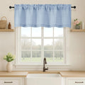 OVZME Valance for Windows, Light Filtering Faux Linen Textured Small Short by OVZME