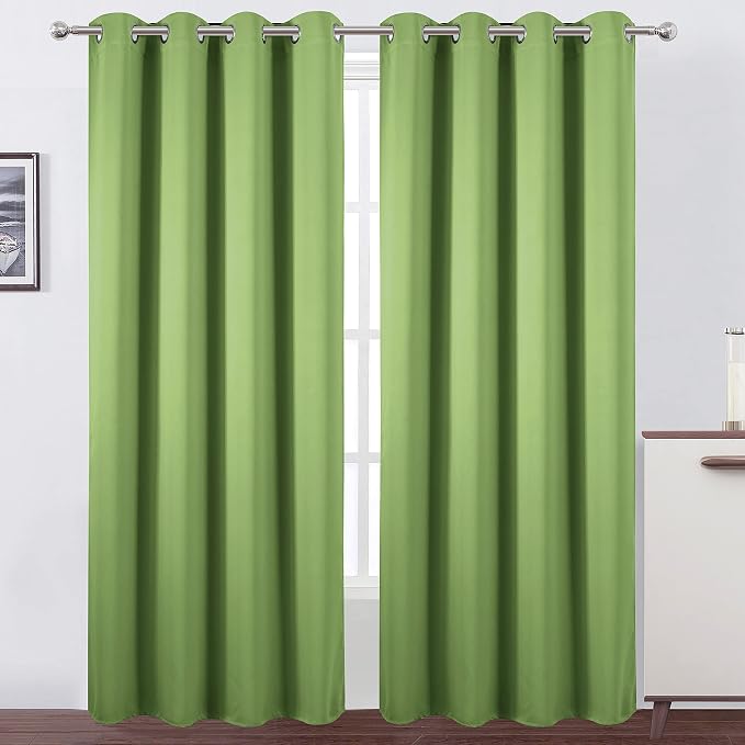 LEMOMO Light Green Blackout Curtains by Lemomo