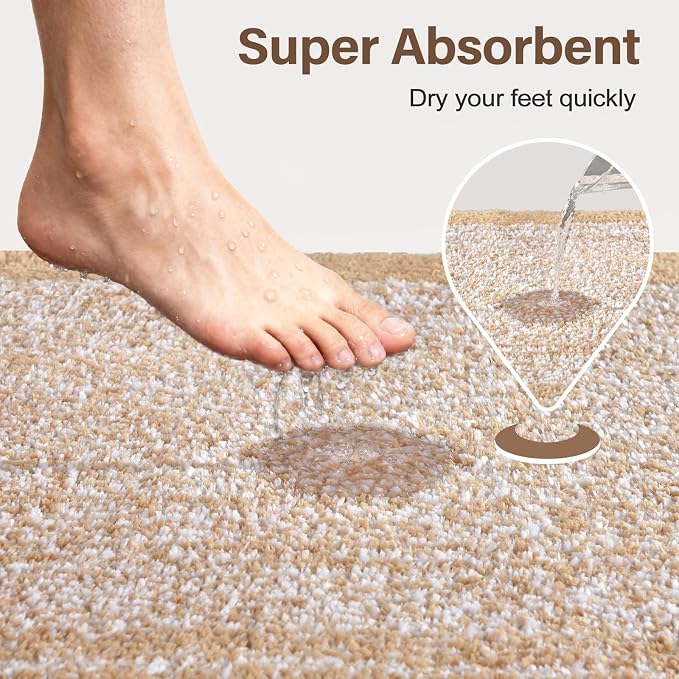 48x32 Large Bathroom Rugs Washable Non Slip, Soft Absorbent Quick Dry Mats - Image 7