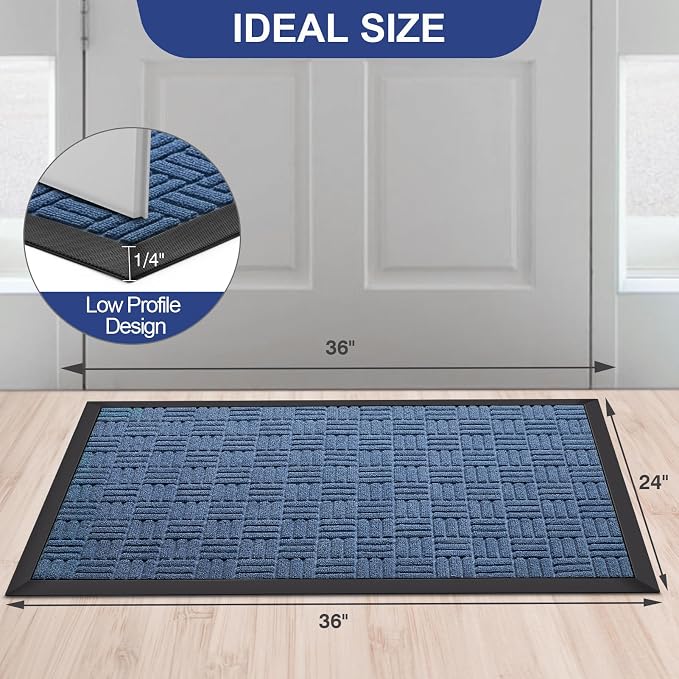 Mibao Front Door Mat, Heavy Duty Durable Welcome Mat - Image 2