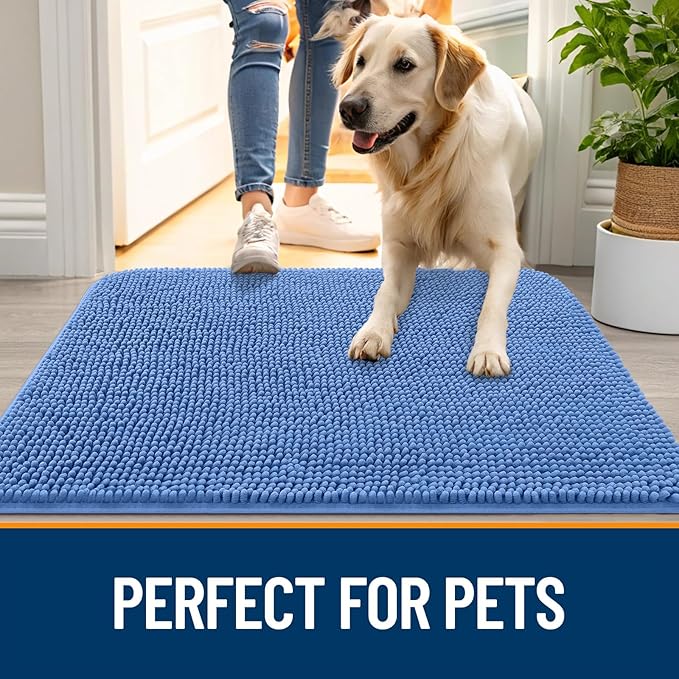 OLANLY Dog Door Mat for Muddy Paws 70x32, Absorbs Moisture and Dirt, Absorbent - Image 6