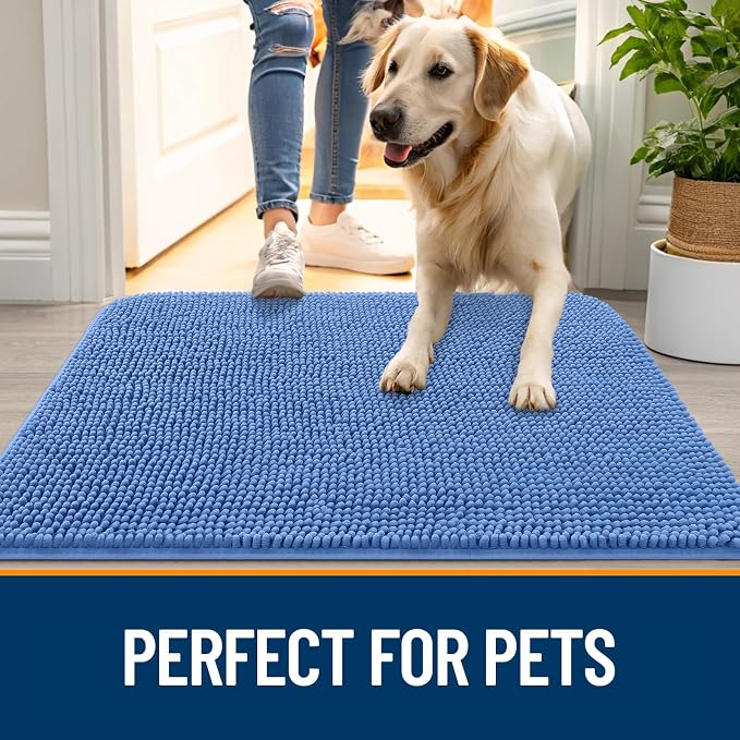 OLANLY Dog Door Mat for Muddy Paws 47x20, Absorbs Moisture and Dirt, Absorbent - Image 6