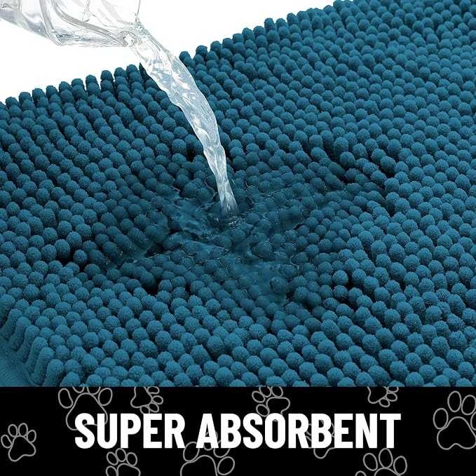 Smiry Dog Door Mat for Muddy Paws, Absorbent Dirt Trapper Non Slip Quick Dry - Image 5