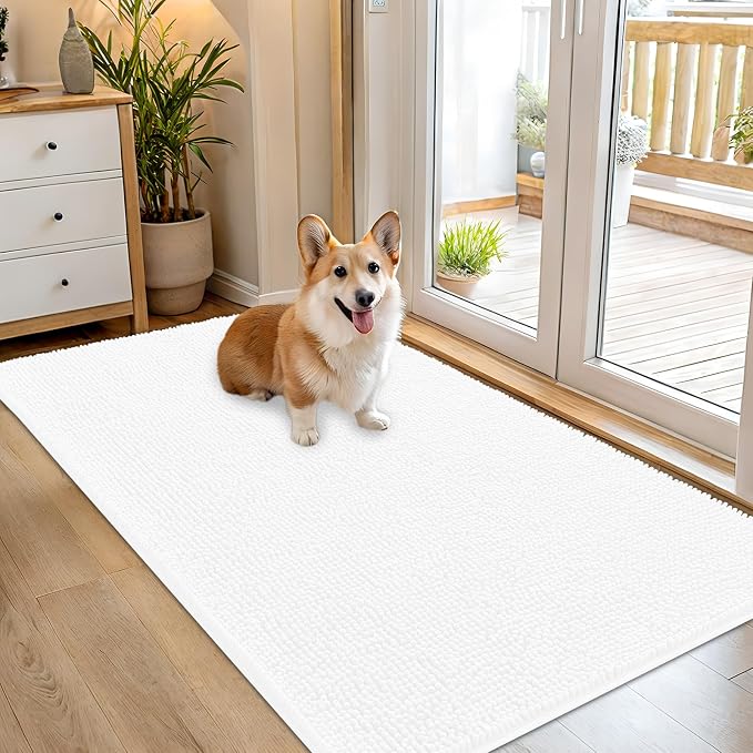 OLANLY Dog Door Mat for Muddy Paws 54x32, Absorbs Moisture and Dirt, Absorbent by OLANLY