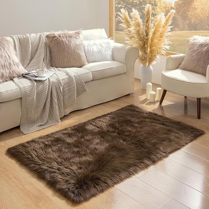 Ashler Faux Fur Rug by AshlerHomeDeco