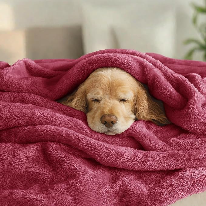 Exclusivo Mezcla Plush Fuzzy Fleece Bed Blanket Twin Size, Super Soft, Fluffy - Image 3
