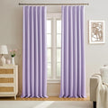 Lilac Light Purple Room Darkening Curtains, Pinch Pleat by KEQIAOSUOCAI