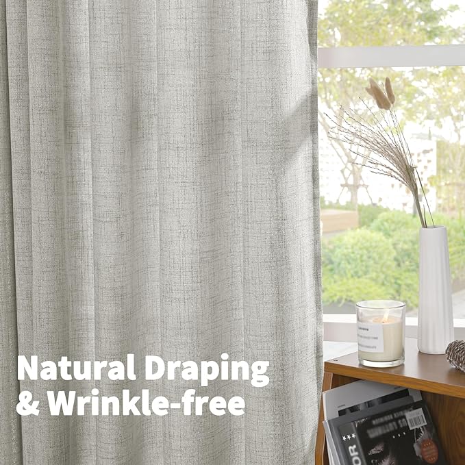 YoungsTex 72 Inches Long Light Grey Curtains - Image 4