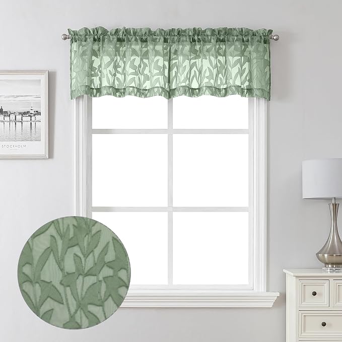 Lecloud Leia 14 Inch Sage Valance by Lecloud