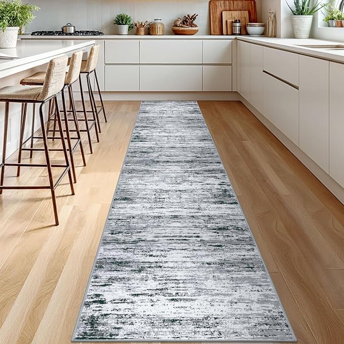 Lansny Modern Abstract Runner Rug 2.6x12 - Image 2