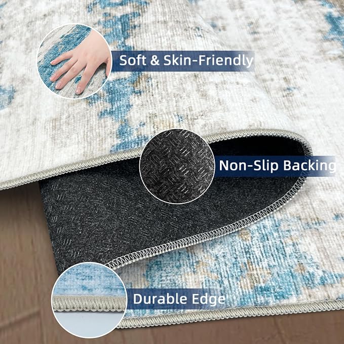 3x8 Runner Rug Non Slip Washable Rugs - Image 4