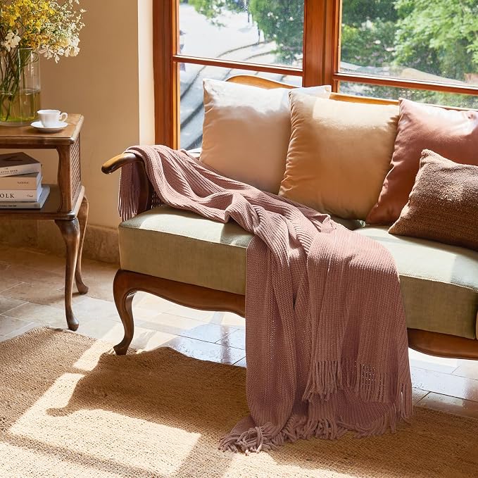 lifein Throw Blanket for Couch, Soft Boho Decor Bed Throw, Cozy Chenille - Image 8