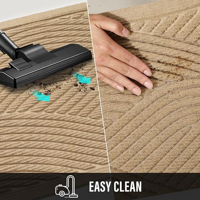 HIYARD Sturdy Front Door Mat, Absorbent Muddy Dirt Resist Welcome Door Mats - Image 8
