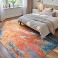 Ompaa Living Room Rug 5x7 Rainbow Area Rugs Washable Boho Colorful Rug Non Slip by OmpaaHomeDecor