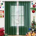 SpaceDresser Basic Rod Pocket Sheer Voile Window Curtain Panels White 1 Pair 2 by SpaceDresser