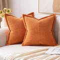 MIULEE Orange Decorative Throw Pillow Covers by MIULEE
