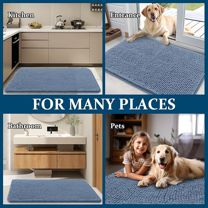 OLANLY Dog Door Mat for Muddy Paws 44x24, Absorbs Moisture and Dirt, Absorbent - Image 8