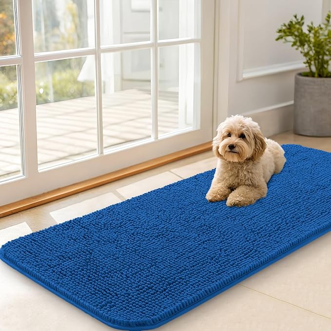 OLANLY Dog Door Mat for Muddy Paws 47x20, Absorbs Moisture and Dirt, Absorbent by OLANLY