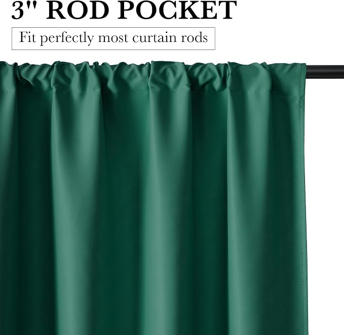 RYB HOME 100% Blackout Short Curtains - Image 3