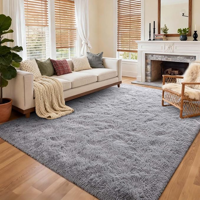8x10 Ft Extra Large Shag Rugs for Living Room, Ultra Soft Fluffy Furry Area - Image 3