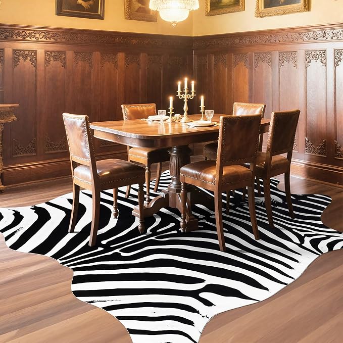 AROGAN Premium Faux Zebra Hide Rug 6.2 x 7 Feet, Sturdy and Large Size Zebra - Image 7