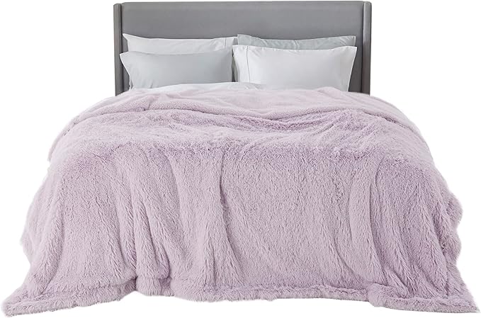 Bedsure GentleSoft Fluffy Lavender Purple Blankets Queen Size - Image 7