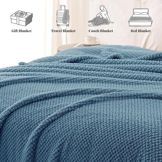 Whale Flotilla Extra Large Fuzzy Fleece Throw Blanket - Image 5