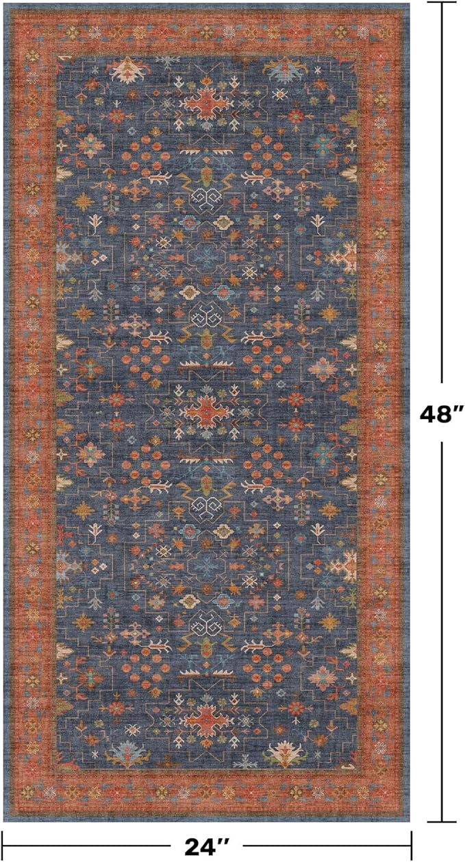 Hazo Haus Washable 2x4 Entry Rug Front Door Indoor, Farmhouse Small Area Rugs - Image 2