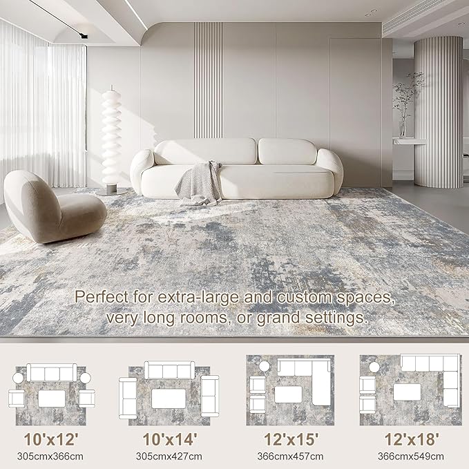 UERMEI 10x12 Area Rug Living Room Rugs - Image 2