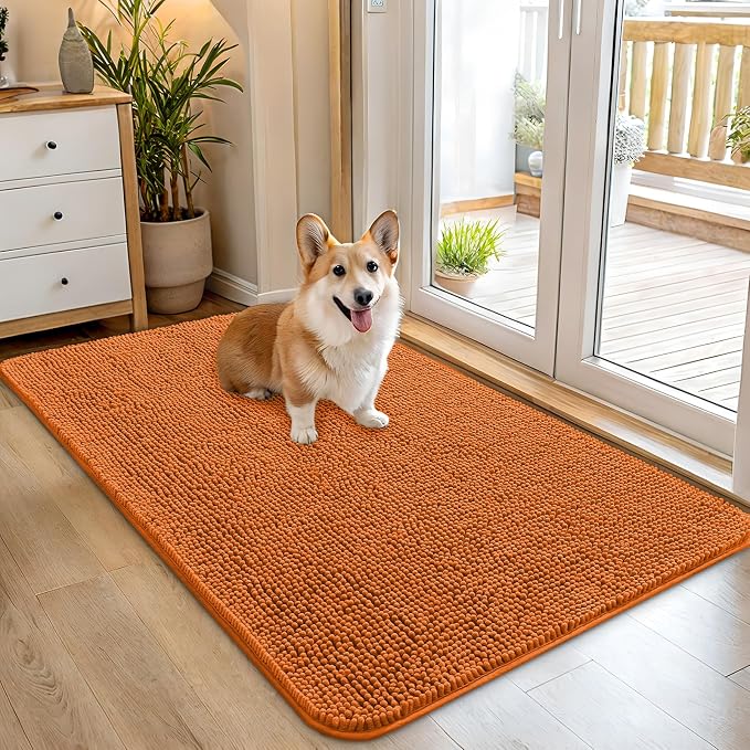 OLANLY Dog Door Mat for Muddy Paws 45x27, Absorbs Moisture and Dirt, Absorbent by OLANLY