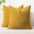 MIULEE Pack of 2 Mustard Yellow Throw Pillow Covers 20x20 Inch Soft Spring by MIULEE