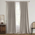 MIULEE 100% Blackout Linen Curtains by MIULEE