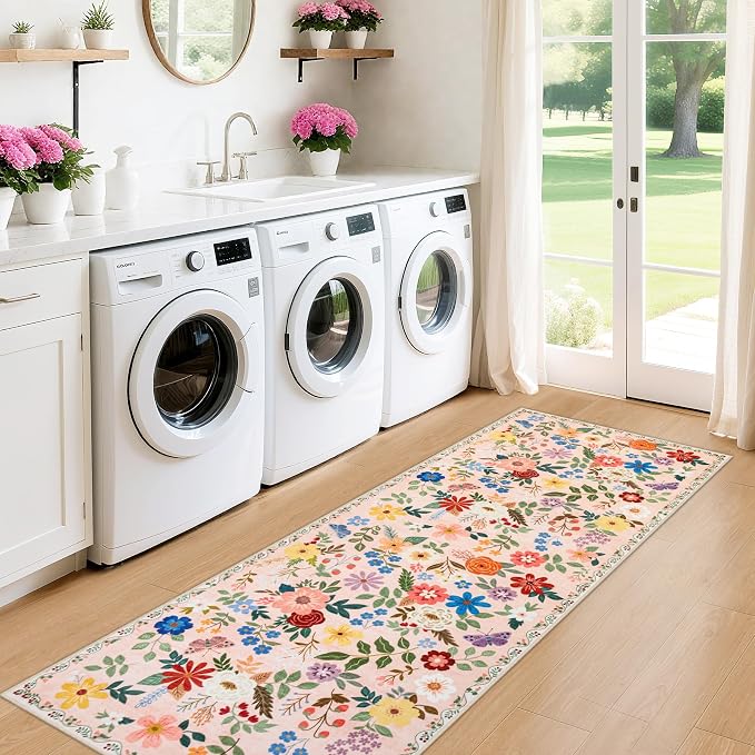 Runner Rug for Entryway: 2.6x8 Kitchen Rugs Non Slip Washable Ultra-Thin Soft - Image 4