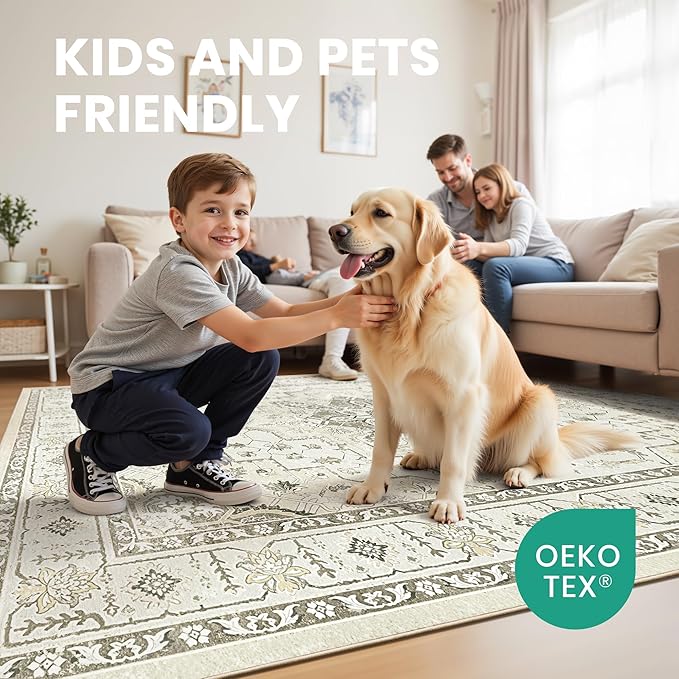 zesthome Area Rug 8x10, Ultra-Thin Washable Rugs - Image 7