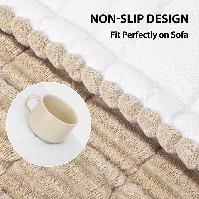 Fixwal Waterproof Flannel Dog Couch Cover, 27.6" x 82.7", Coffee | Integrated - Image 5