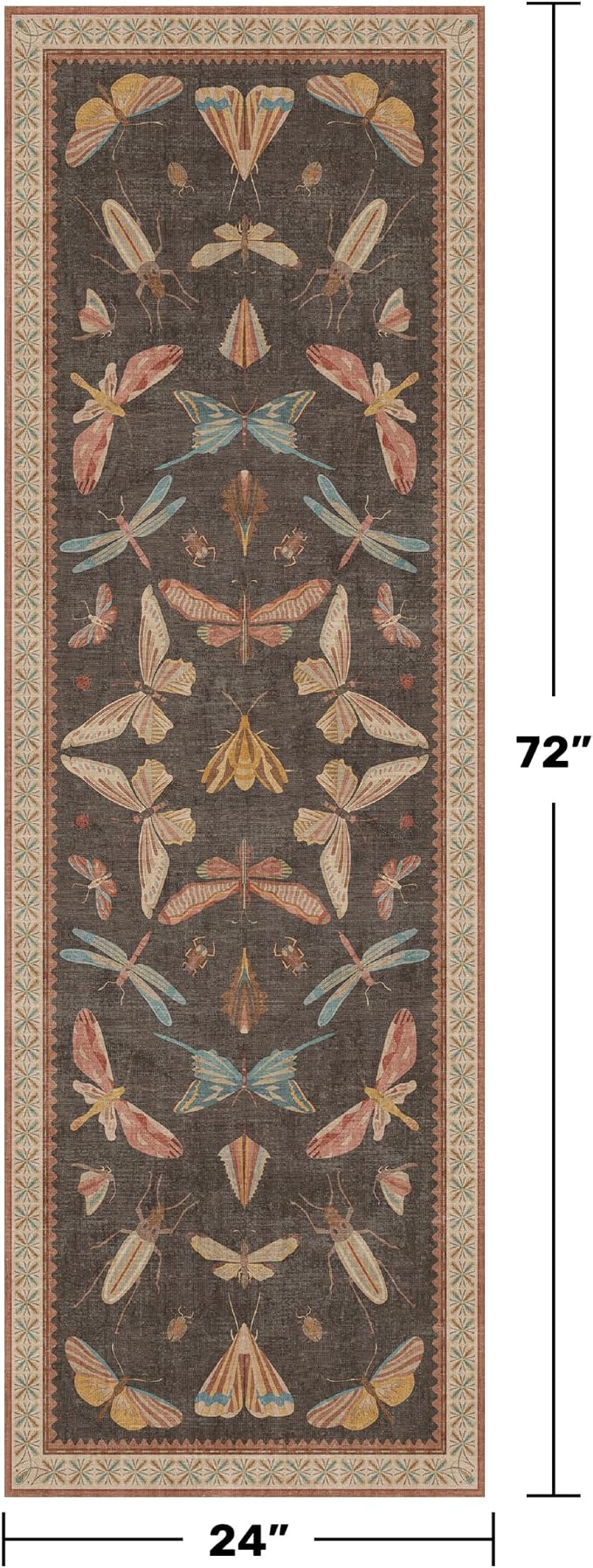 Brown 2x6 Indoor Rugs for Entryway - Image 2