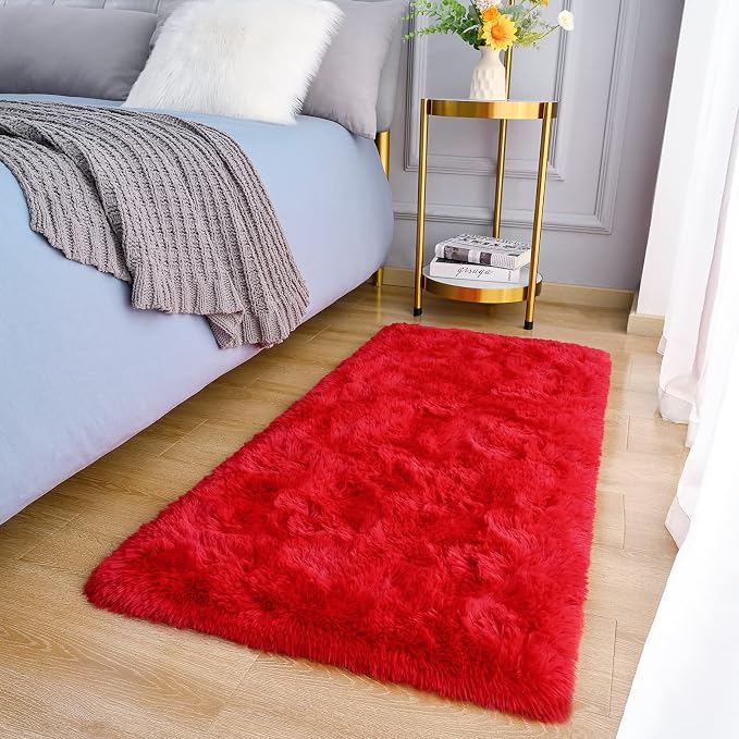 Amearea Shag Fluffy Small Rug, 2x4 Feet Throw Rugs by AmeareaDirect