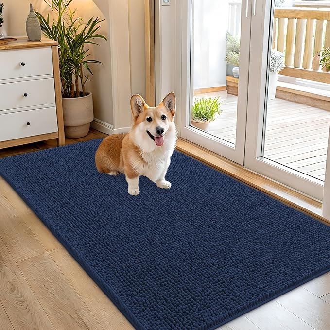OLANLY Dog Door Mat for Muddy Paws 54x32, Absorbs Moisture and Dirt, Absorbent by OLANLY