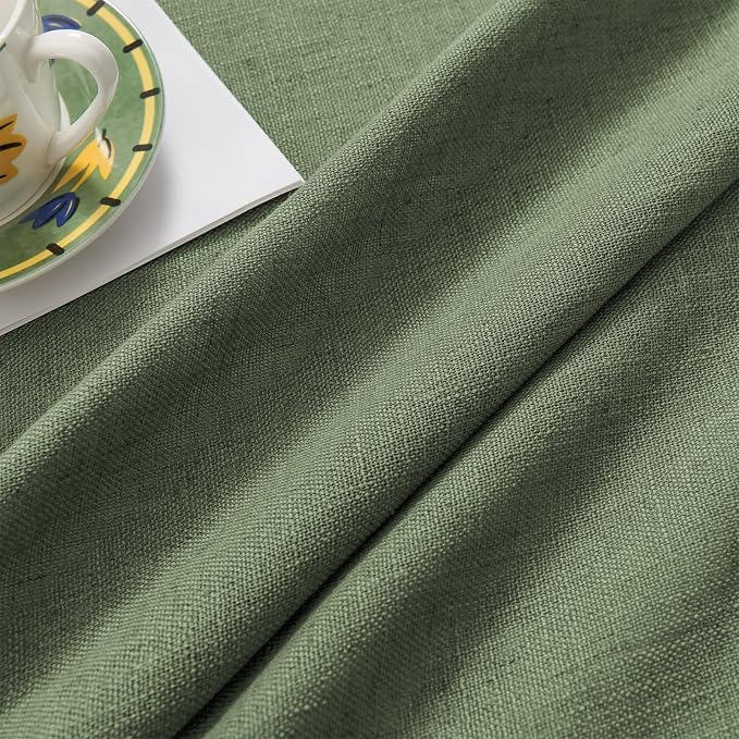 Joydeco Linen Curtains 96 Inch Length 2 Panel Sets, Light Filtering Curtains - Image 6