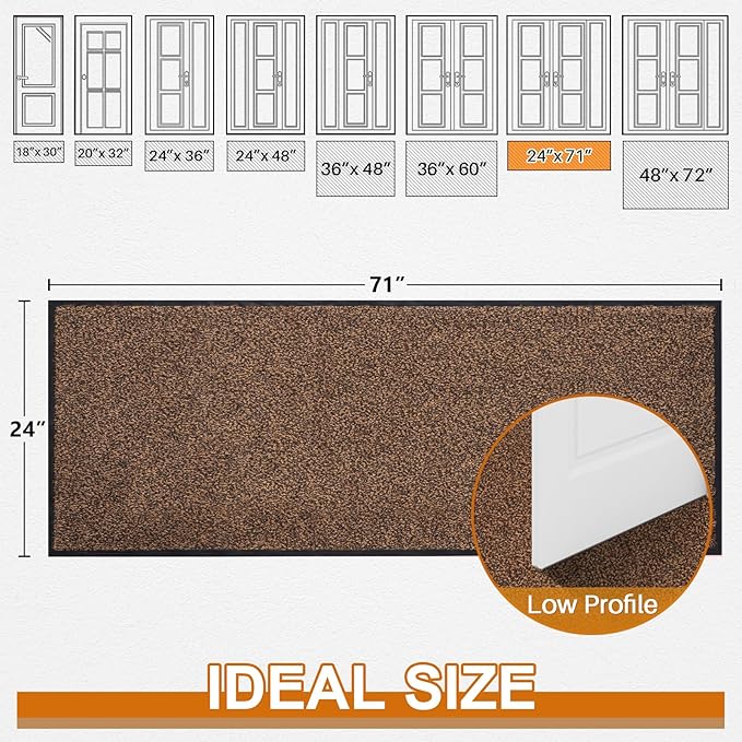 Mibao Front Door Mat, Dirt Trapper Welcome Mat - Image 2