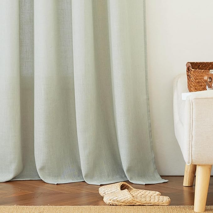 RYB HOME Extra Long Linen Curtains - Image 6